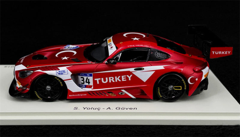 1:43 Spark Team Turkey Mercedes AMG GT3 Winner FIA GT Nations Cup Bahrain 2018 view3