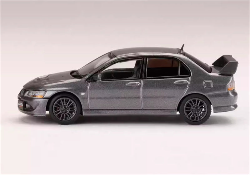 Hobby JAPAN MITSUBISHI LANCER EVOLUTION 8 MR GSR with Engine GRAY Black Wheel 1:64 Car Pre-built Model view3