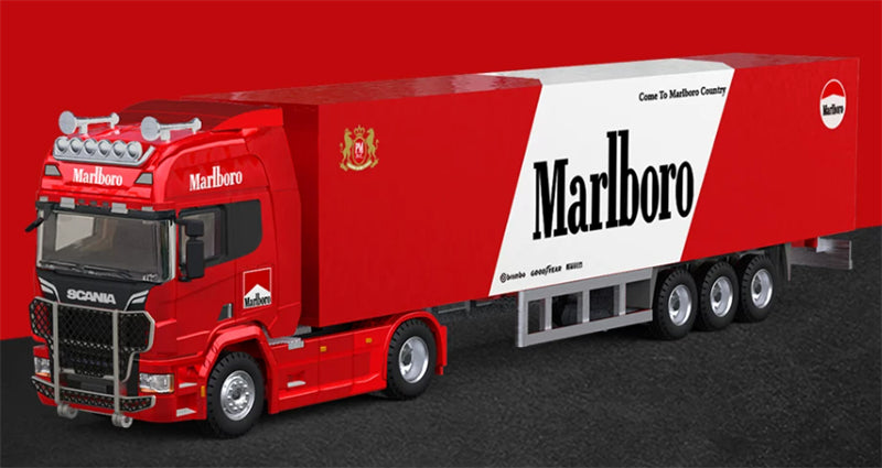 1:64 SCANIA Red TIMEMICRO DIECAST Trailer & Tractor Model