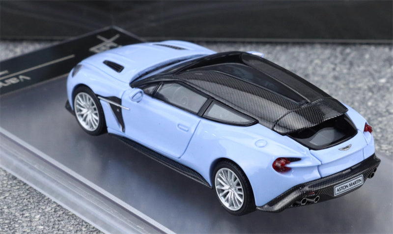 KING MODEL Aston Martin Vanquish Zagato Shooting Brake 2018 Blue Limited Edition 999PCS ONLY 1:64 Car Pre-built Model view8