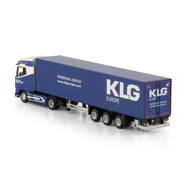 1:87 DAF KLG EUROPE XG + MY25 4X2 BOX TRAILER 3 AXLE WSI DIECAST Model