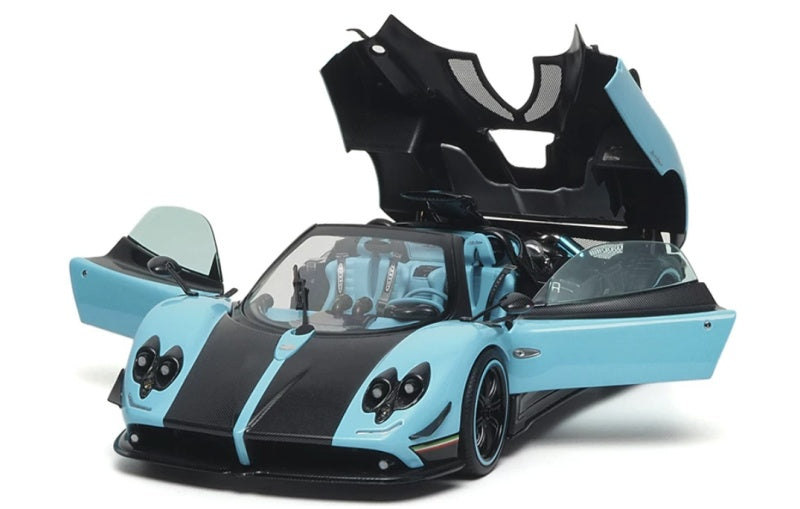1:18 Pagani Zonda Uno Almost Real convertible version T Blue Diecast Model view11