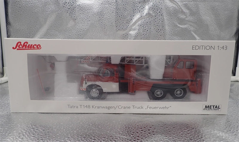 Schuco Tatra T148 Kranwagen Crane Truck Feuerwehr red Limited Edition 750PCS ONLY 1:43 Truck Pre-built Model view11