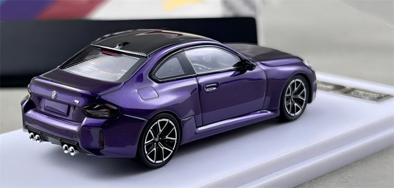 1:64 BMW M2 G87 Twilight Purple Howie Model DIECAST Civil Car Model
