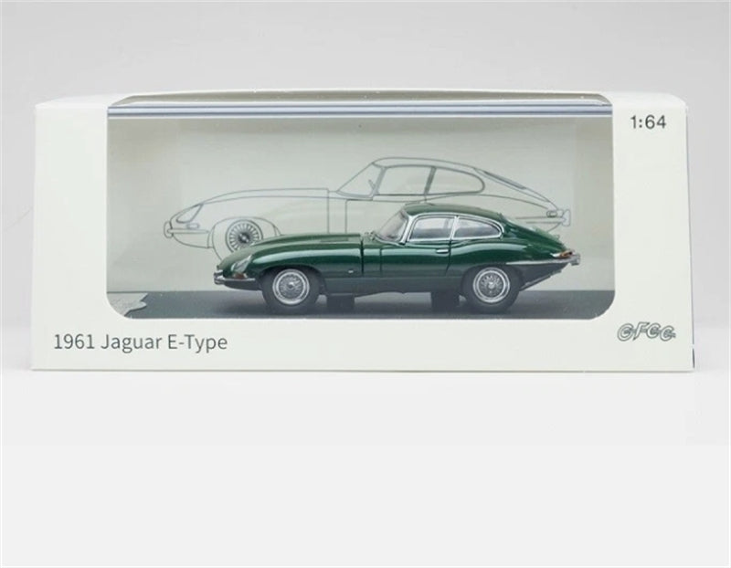 GFCC 1961 Jaguar E-Type Coupe hardtop version British Green Limited Edition 499PCS ONLY RHD 1:64 car Pre-built Model view8