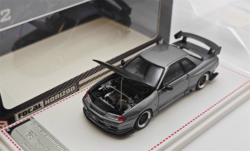 Focal Horizon Nissan Skyline GT-R R32 Grey Black Cover Limited Edition 699PCS ONLY 1:64 Car Pre-built Model view8