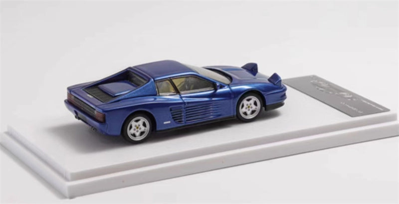XF MODEL Ferrari Testarossa F110 supercar Blue 1:64 Car Pre-built Model view6