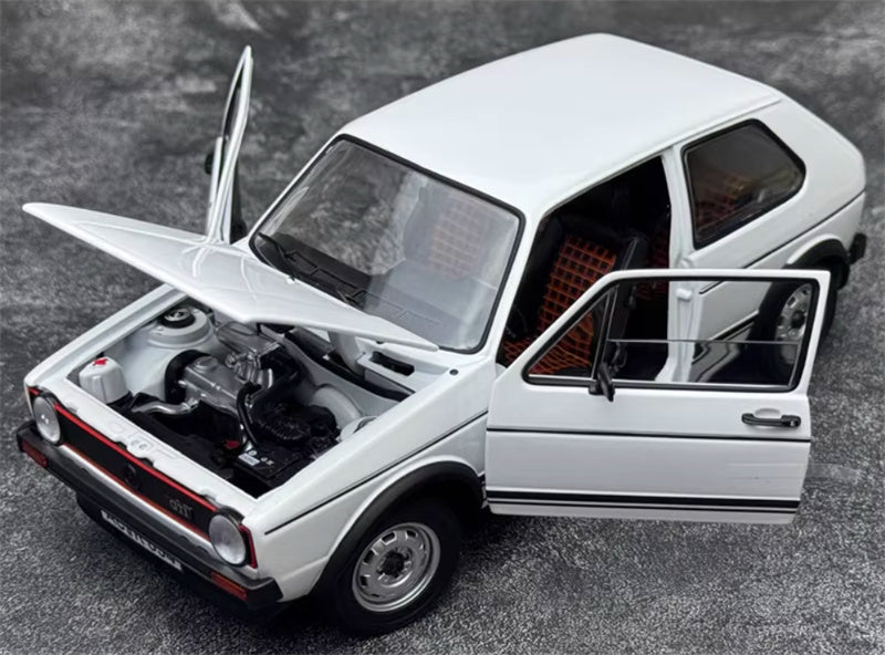 Norev Volkswagen VW Golf GTI 1976 First Generation White 1:18 Car Pre-built Model view8