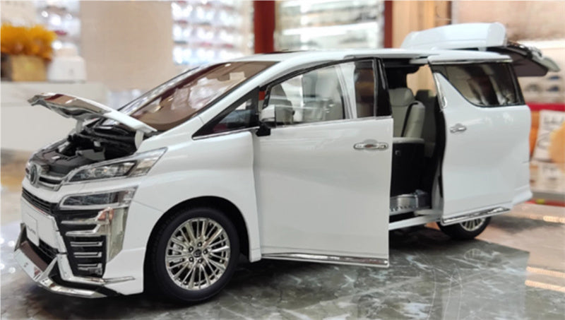 KengFai Toyota Vellfire MPV Business Vehicle white left hand drive 1:18 Car Pre-built Model view4