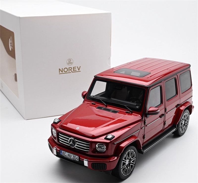 NOREV 2024 Mercedes Benz G500 G-Class off-road red 1:18 Car Pre-built Model view8