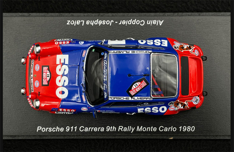 Spark Porsche 911 Carrera 9th #20 Rally Monte Carlo 1980 A.COPPIER - J.LALOZ 1:43 Car Pre-built Model view4