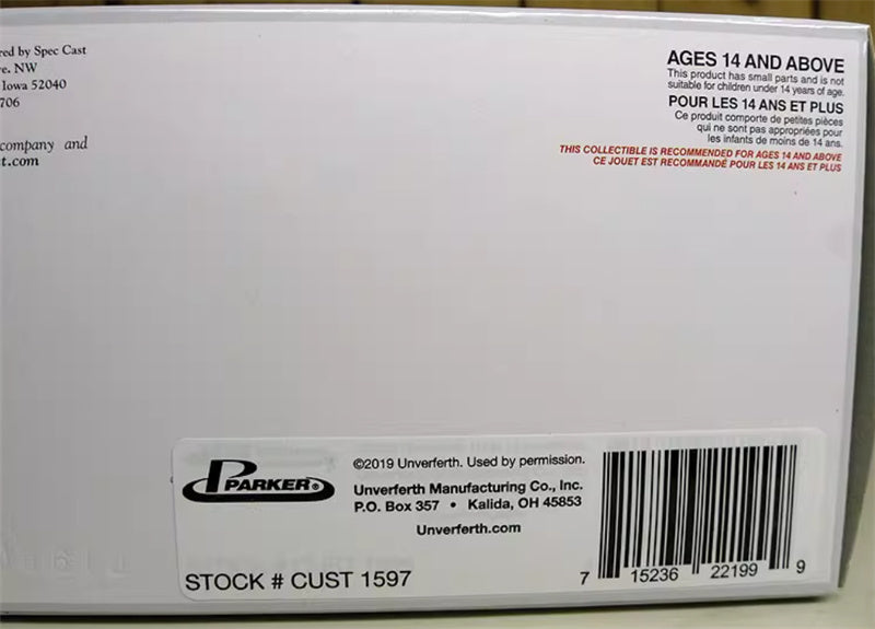 SpecCast Parker Vintage 2600 tractor grain trailer Emerald Green 1:64 Truck Accessories Pre-built Model