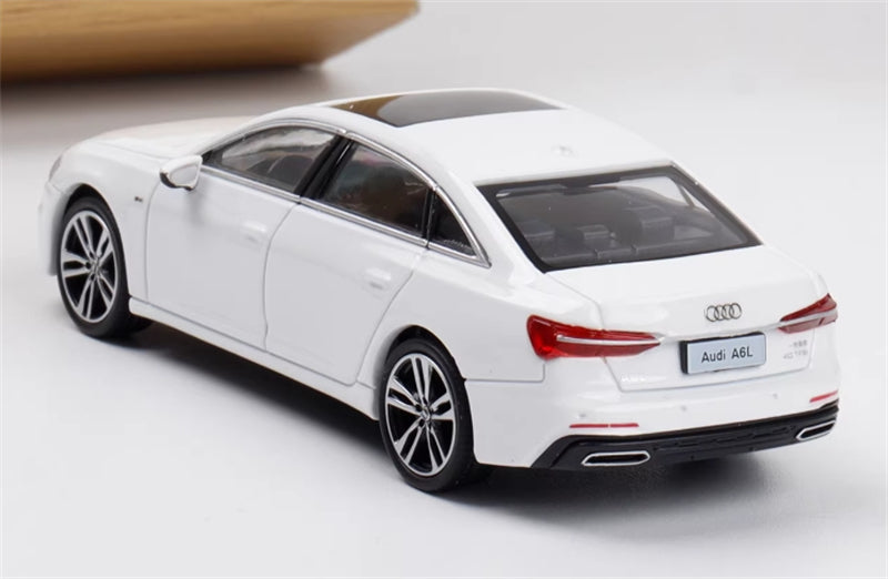 VAV AUDI A6L White Sedan 1:64 Car Pre-built Model