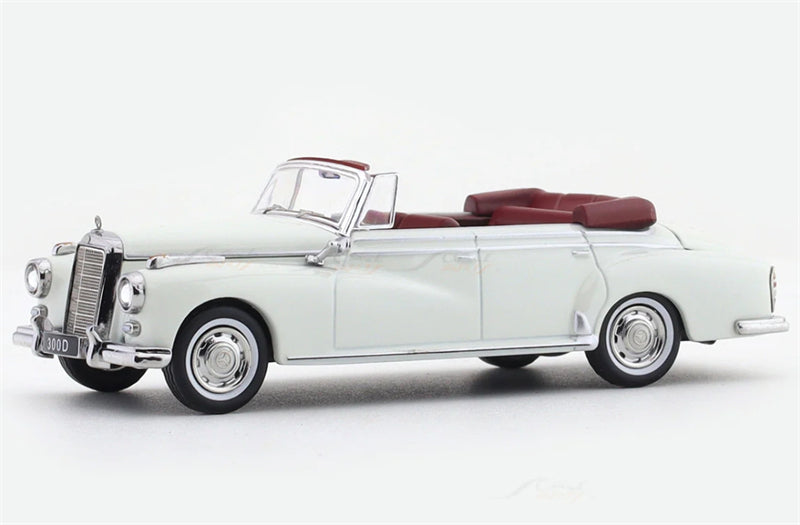 GFCC Mercedes Benz 300D 1959 Convertible White LHD 1:64 car Pre-built Model view1