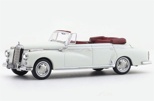 GFCC Mercedes Benz 300D 1959 Convertible White LHD 1:64 car Pre-built Model view1