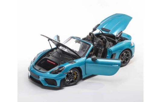 1:18 Porsche 718 Spyder RS Minichamps Ipanema Blue Diecast Model view1
