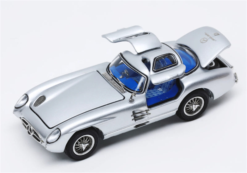 YS Model Mercedes Benz 300 SLR (W196S) Supercar Silver - Blue Inside Limited Edition 99PCS ONLY 1:64 Car Pre-built Model view5