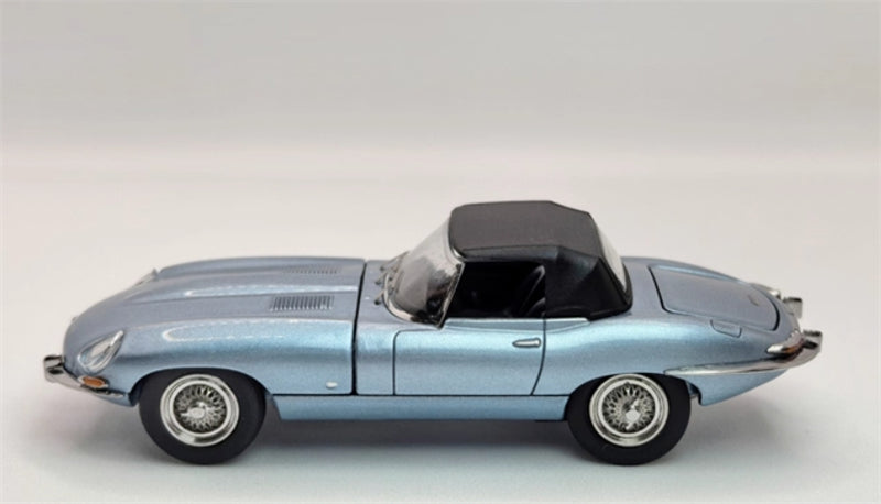 GFCC 1961 Jaguar E-Type Roadster Convertible Ice Blue Limited Edition 499PCS ONLY RHD 1:64 car Pre-built Model view7