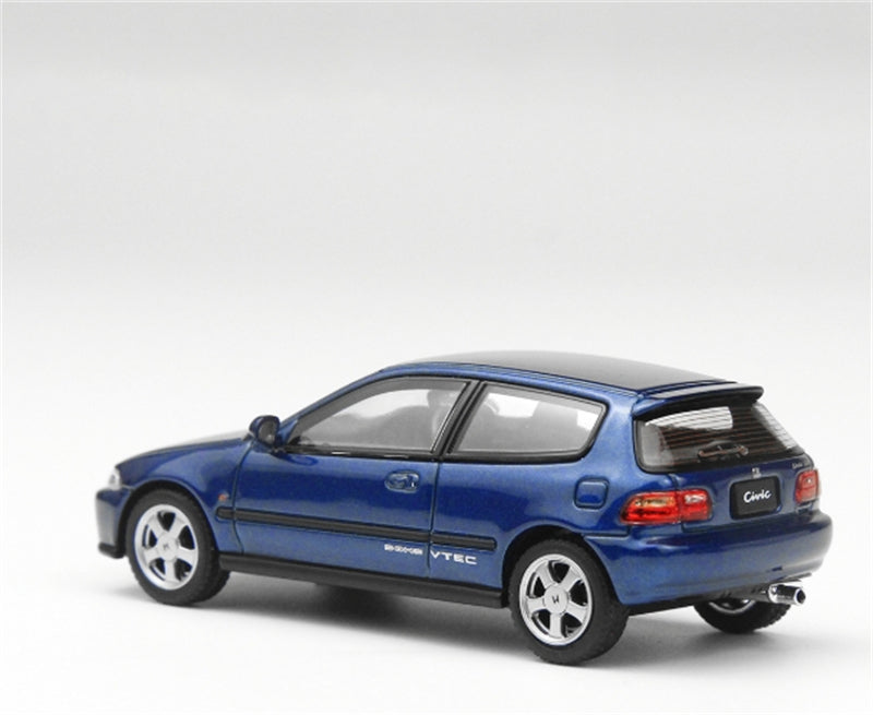 LCD-MODELS Honda Civic SiRII EG6 Blue 1:64 car Pre-built Model view6