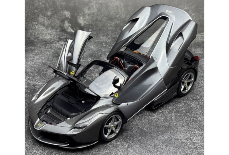 1:18 Ferrari LaFerrari  Grey - Silver Wheel BBR MODELS convertible version DIECAST Model
