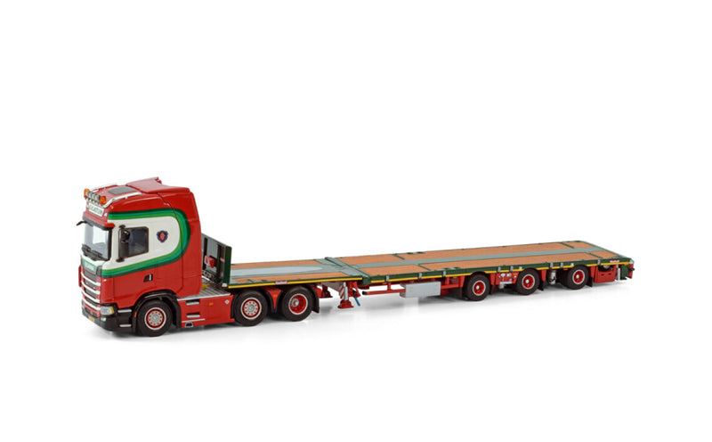 WSI SCANIA S HIGHLINE CS20H 6X2 TWIN STEER NOOTEBOOM MEGA TRAILER - 3 AXLE G. Vlastuin 1:50 Truck Pre-built Model