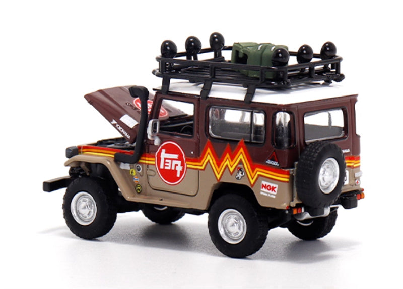 Rhino Model Toyota FJ40 Land Cruiser J40/LC40 Brown red double spelling 1:64 Truck Pre-built Model view2