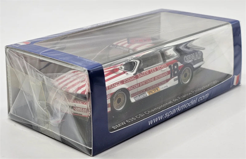 1:43 Spark BMW 635 CSi #18 Championnat de France 1985 P.GURDJIAN LTD 500PCS view11