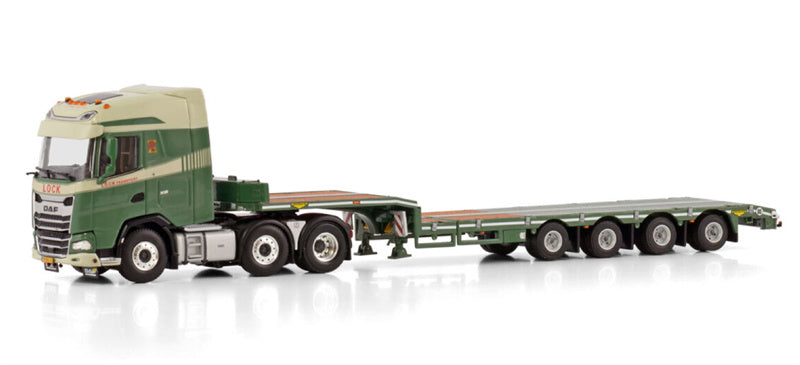 WSI  DAF XG 6X2 TWIN STEER SEMI LOW LOADER - 4 AXLE Lock Transport 1:50 Truck Pre-built Model