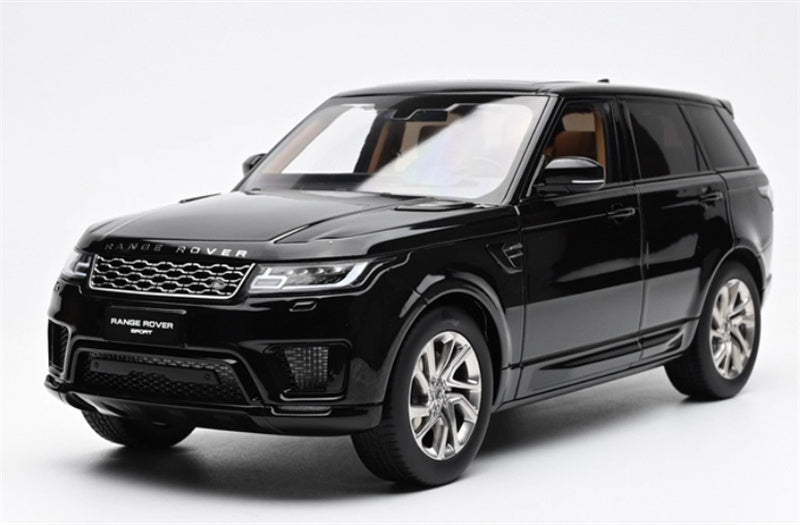 WHELART Range Rover Sport 2018 black - Silver wheels 1:18 Car Pre-built Model view1