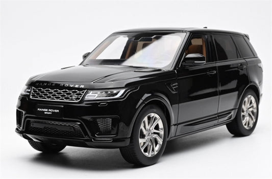 WHELART Range Rover Sport 2018 black - Silver wheels 1:18 Car Pre-built Model view1