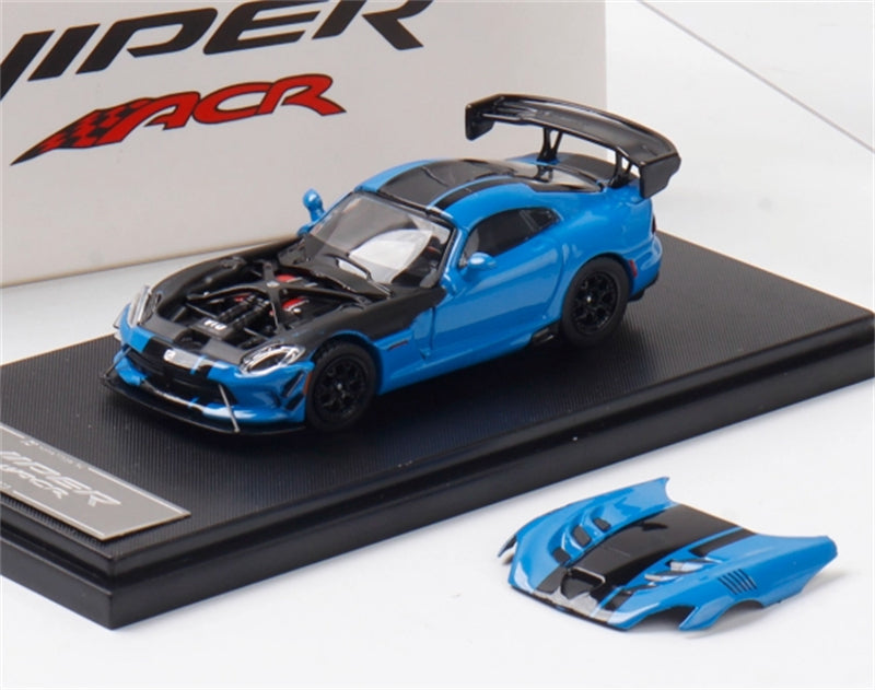 Hone Model Dodge VIPER ACR Competition Blue Limited Edition 299PCS ONLY 1:64 car Pre-built Model view7
