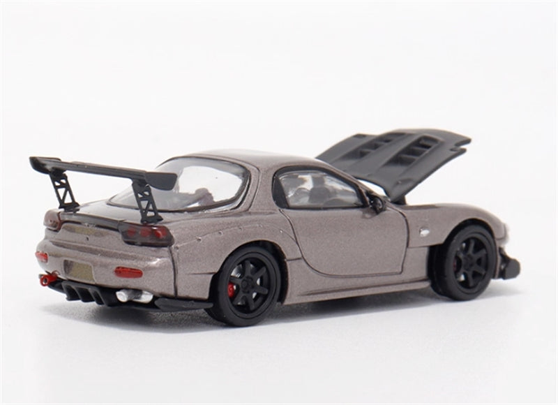 1:64 Mazda RX-7 RE Amemiya‌ Metallic Grey BSC DIECAST Limited Edition 499pcs ONLY Model