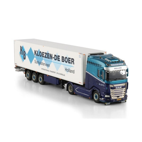 1:50 DAF KLOEZEN-DE BOER XG 4X2 REEFER TRAILER 3 AXLE WSI   Diecast Model