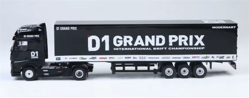 1:64 Mercedes-Benz D1 GRAND PRIX Black MODERNART DIECAST Trailer & Tractor Model
