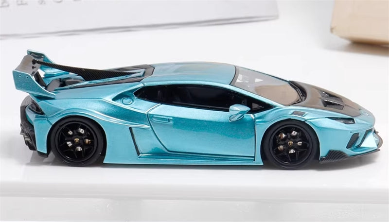 FALME Lamborghini LBWK Huracan GT LP610 Ice Blue Limited Edition 199pcs ONLY 1:64 Car Pre-built Model