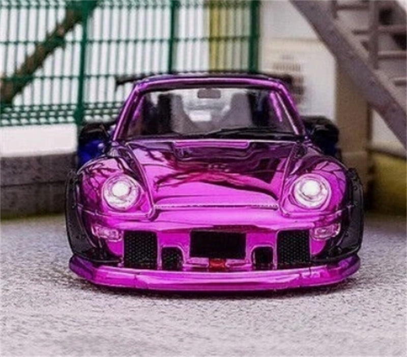 1:64 Porsche 911 RWB 993 Chrome Chameleon SW DIECAST Model