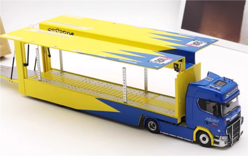 Star Model Scania S730 double decker transport vehicle SPOON 1:64 Truck Pre-built Model