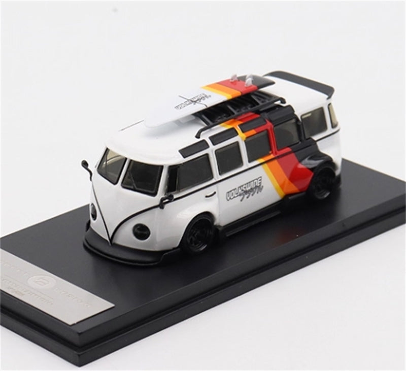 1:64 VOLKSWAGEN T1 Rob3works White with Graphics Inspire Model DIECAST Model