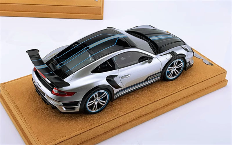 AutoBarn TechArt Porsche 911GTS Silver Limited Edition 1:18 DIECAST Car