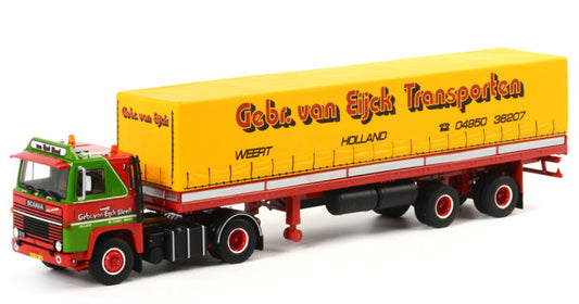 WSI Scania 1 Classic tilt trailer (2 as) Gebr. Van Eijck Transporten 1:50 Truck Pre-built Model