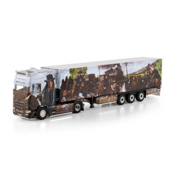 1:50 SCANIA HEIDE LOGISTIK S CS20H 4X2 REEFER TRAILER 3 AXLE WSI Diecast Model