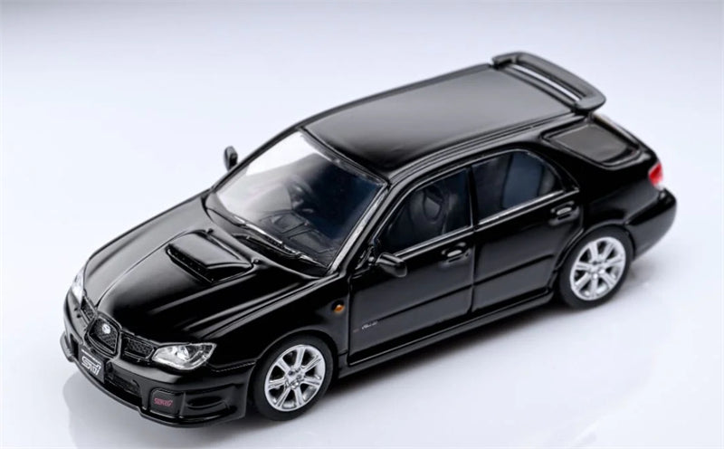 1:64 Subaru Impreza WRX STI 9th Generation Wagon  Black w/ Silver Wheels Furuya DIECAST Model