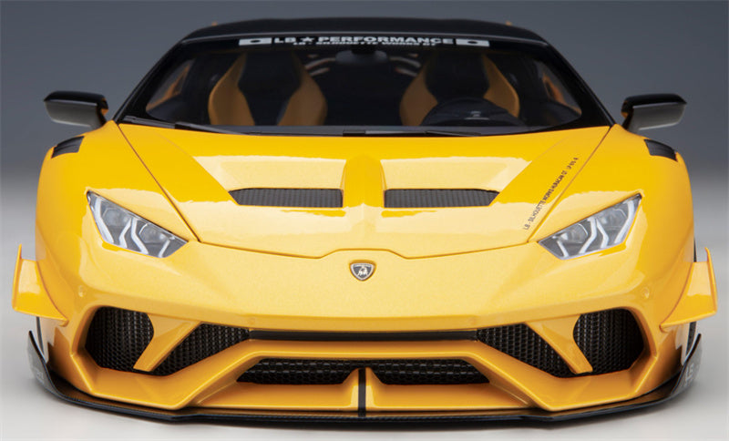 AUTOART Lamborghini HURACAN GT supercar yellow LBWK AirREX Liberty Walk AK-produce LB PERFORMANCE 1:18 Car Pre-built Model view9