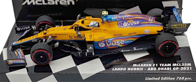 MINICHAMPS MCLAREN MCL35M ABU DHABI GP 2021 LTD 768PCS 1:43 Car Model view6