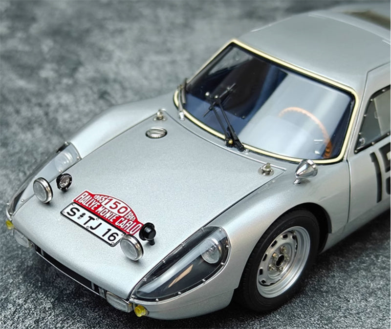 CMC Porsche 904 Carrera GTS Rally Monte Carlo 1965 Bohringer #150 silver Limited Edition 1500PCS ONLY 1:18 Car Pre-built Model view6