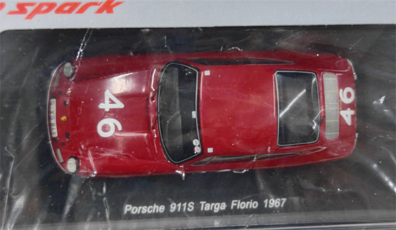 Spark Porsche 911S #46 Targa Florio 1967 RED 1:43 Car Pre-built Model view4