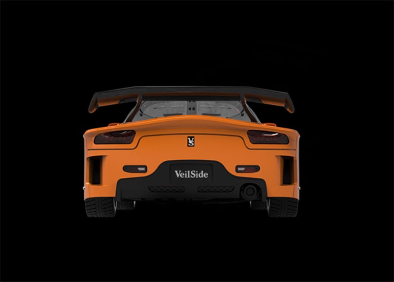 TIMEMICRO Mazda RX-7 Veilside Orange Black w/ Figure Limited Edition 999PCS ONLY 1:64 Car Pre-built Model view4