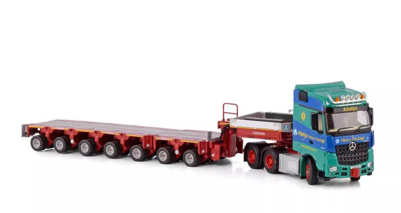 WSI MERCEDES MP4 AROCS BIG SPACE 6X4 INTER COMBI SCHEUERLE SET ALLELYS 1:50  DIECAST Truck Lorry
