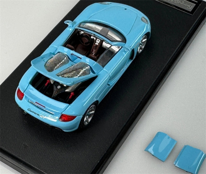 Funny Model Porsche Carrera GT Blue Removable Roof Limited Edition 599PCS ONLY 1:64 car Pre-built Model view6