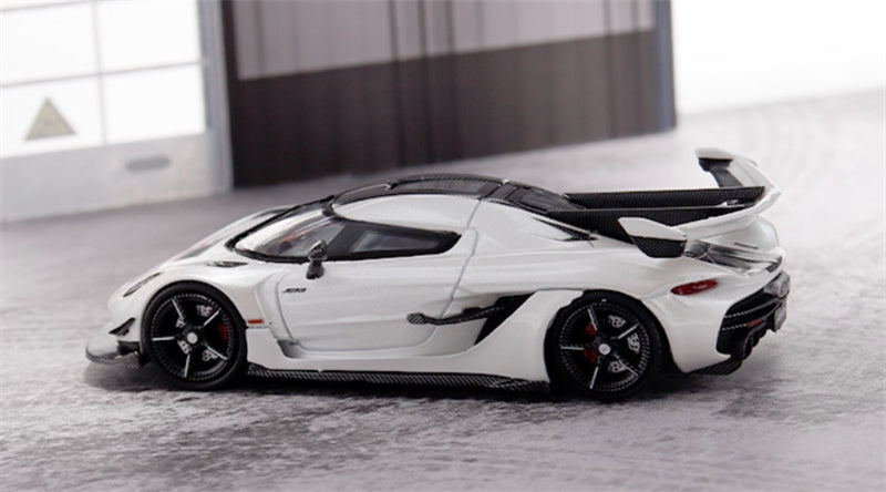 HKM Premium & BriScalemicro Koenigsegg Jesko Pearl White Limited Edition 500PCS ONLY 1:64 Car Pre-built Model view5